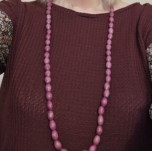 Vintage Wood Bead Necklace